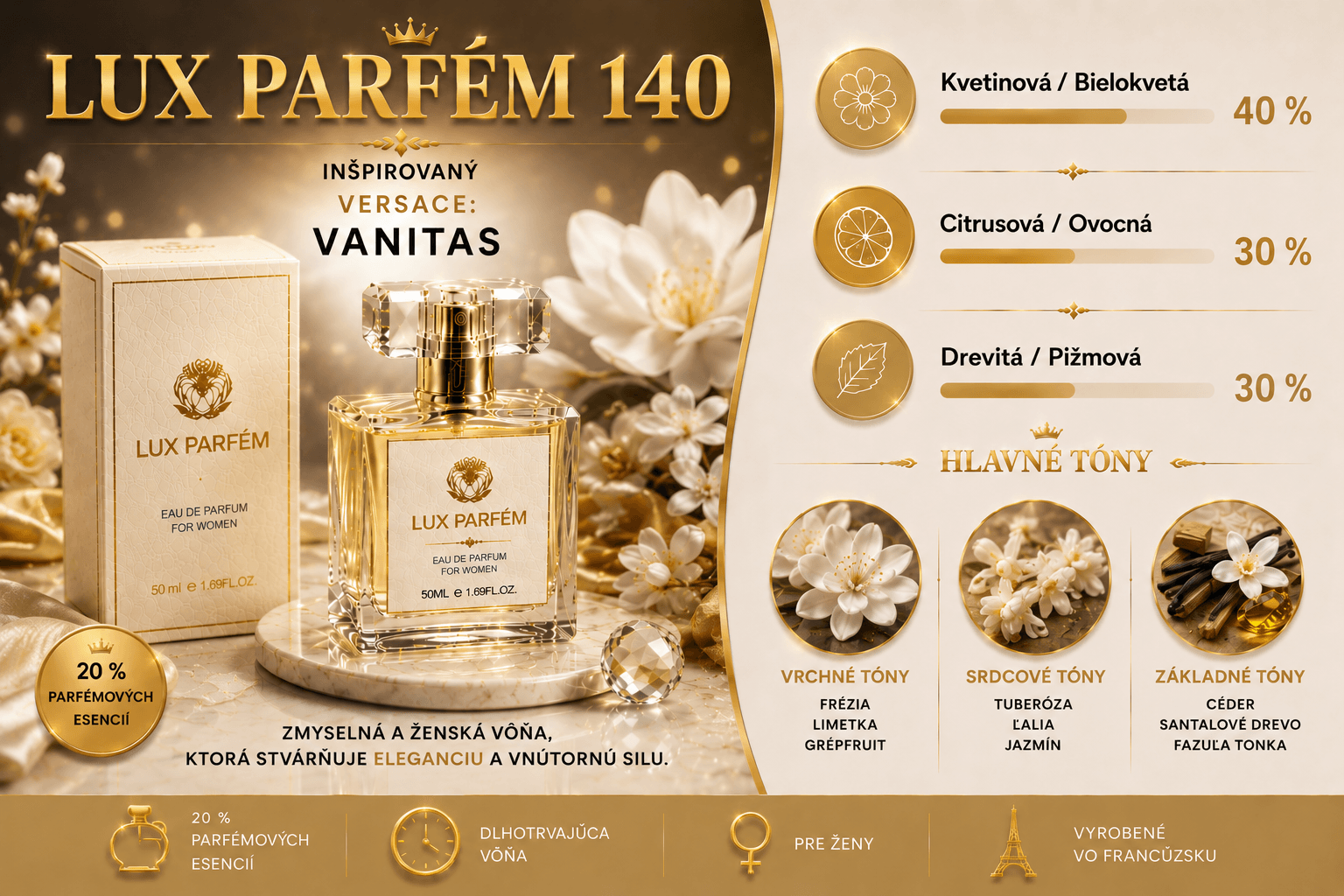 Lux Parfém 140 – Inšpirovaný Versace: Vanitas